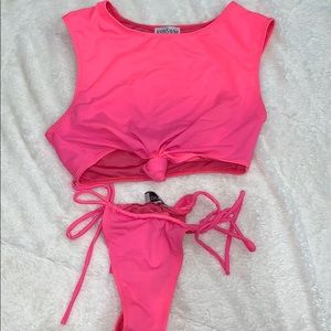 Pink bikini set